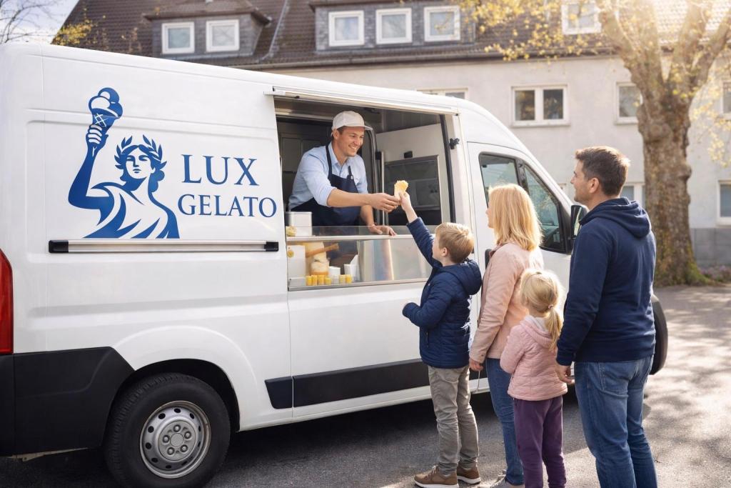Lux Gelato Eiswagen in Düsseldorf